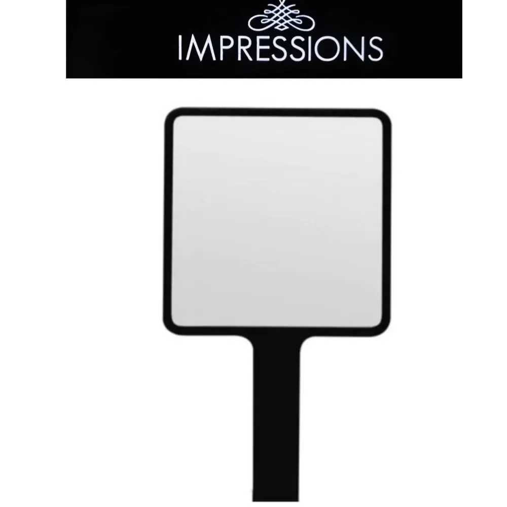 Impressions SLAYssentials Square Hand Mirror- Black